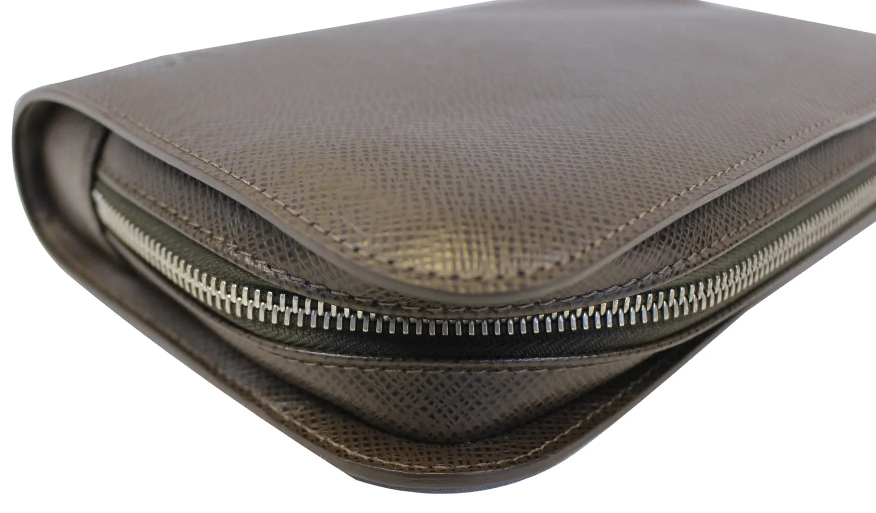 LOUIS VUITTON Taiga Leather Orsay Clutch Wallet Brown