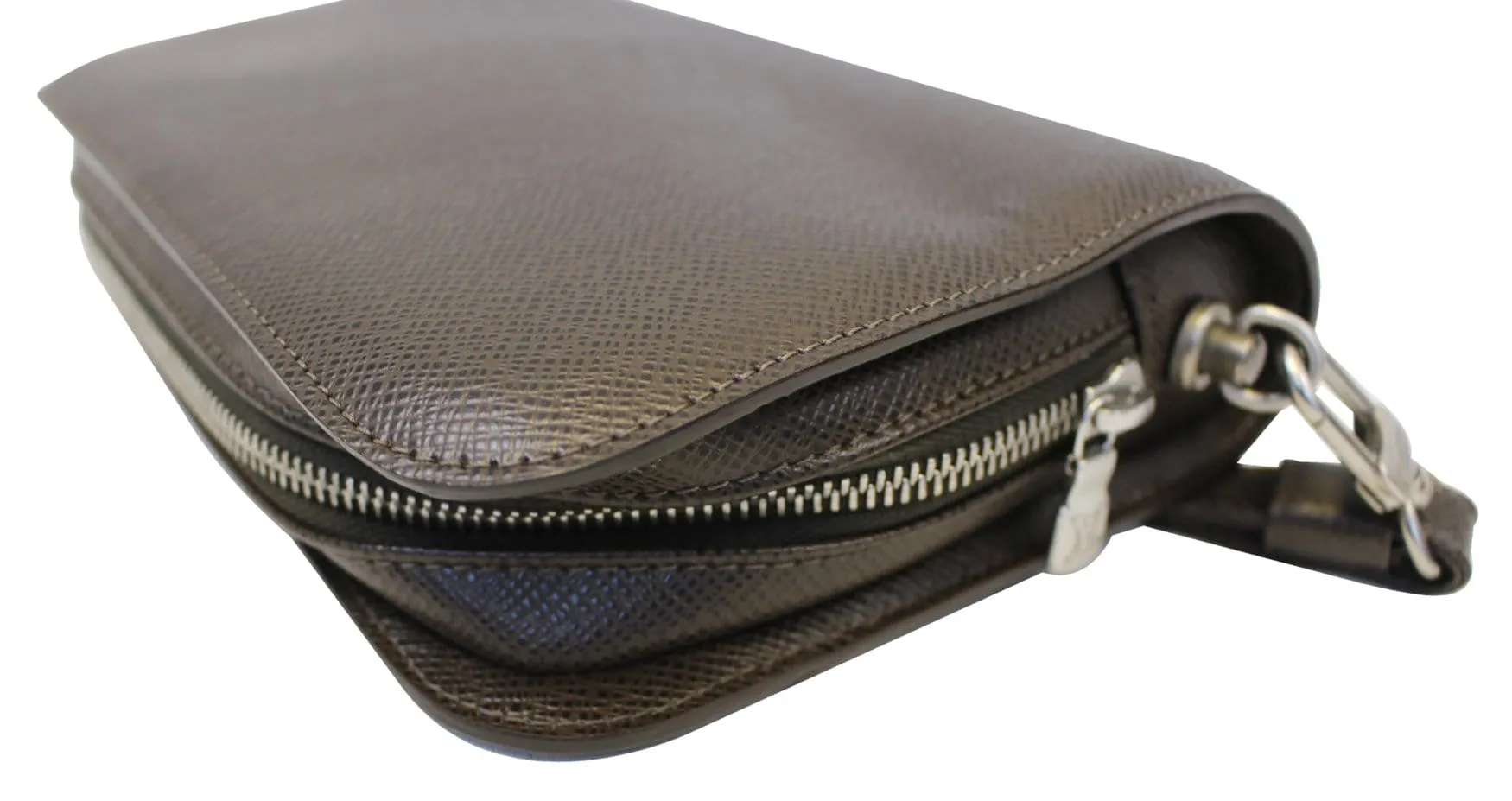 LOUIS VUITTON Taiga Leather Orsay Clutch Wallet Brown