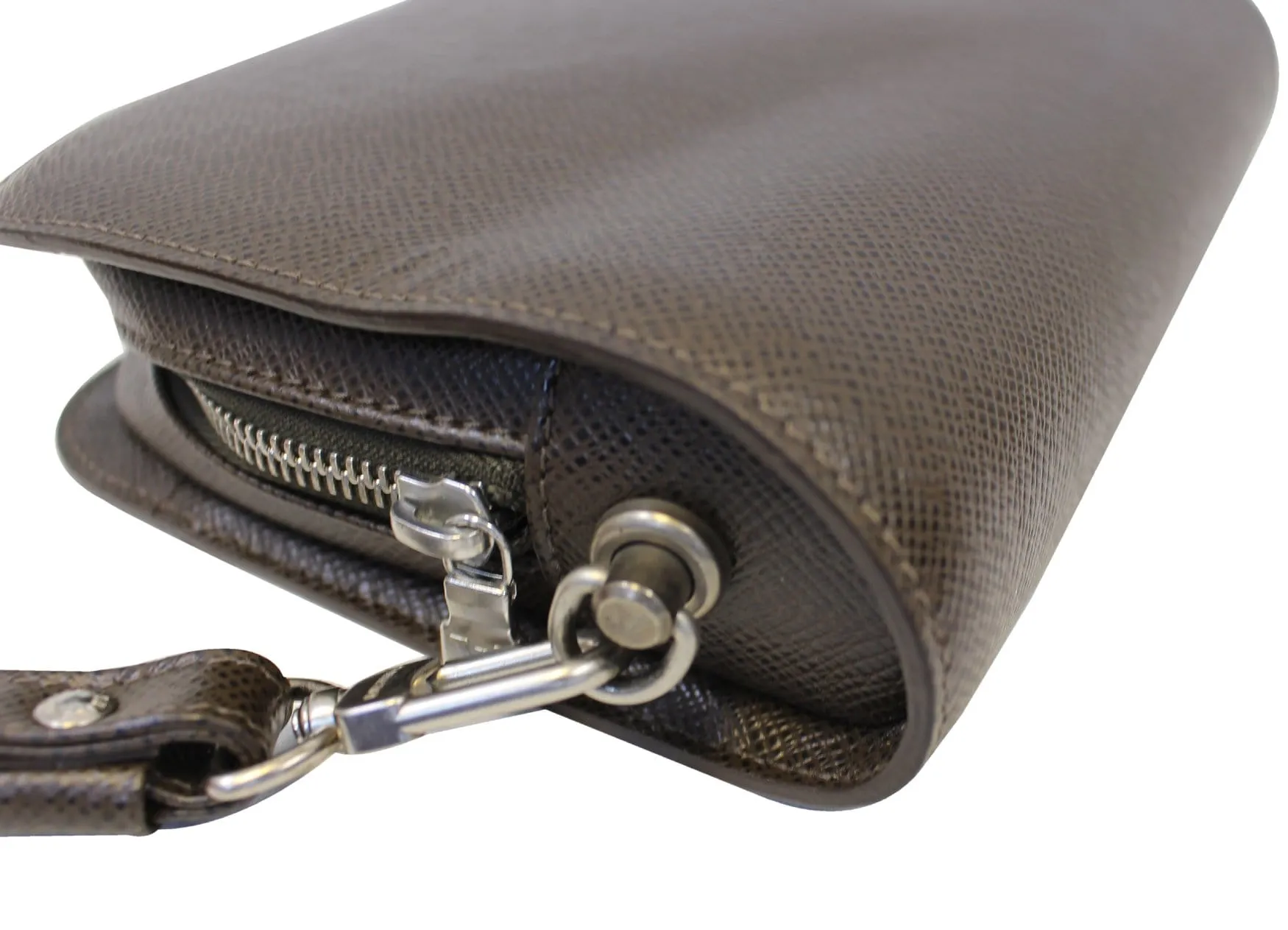 LOUIS VUITTON Taiga Leather Orsay Clutch Wallet Brown