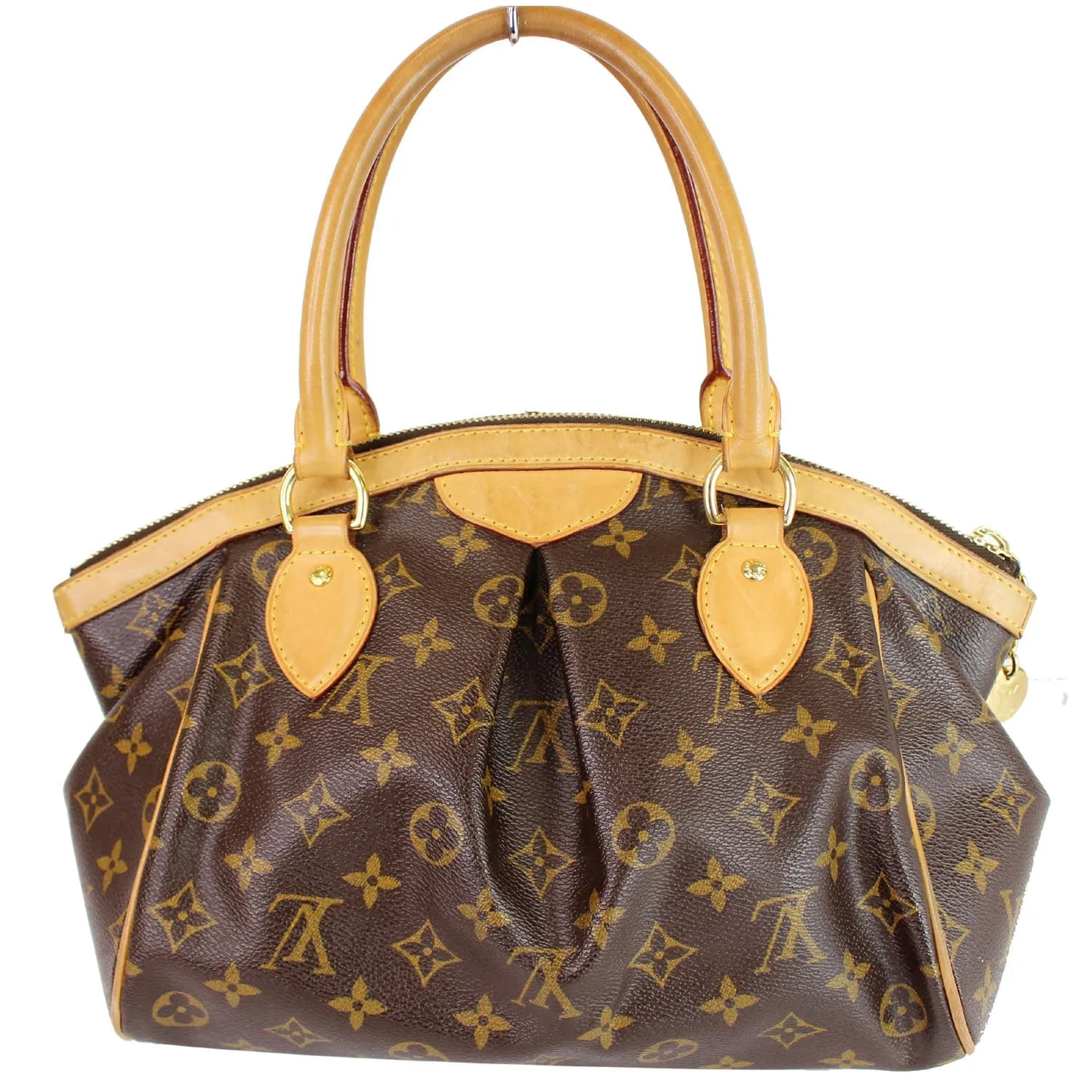 LOUIS VUITTON Tivoli PM Monogram Canvas Satchel Bag Brown