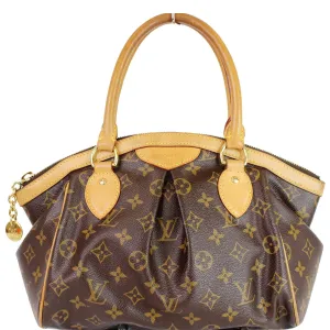 LOUIS VUITTON Tivoli PM Monogram Canvas Satchel Bag Brown