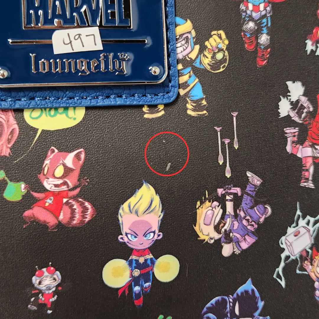 Loungefly Marvel Sy Chibi Group Crossbody DEFECTIVE #497