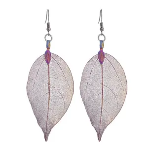 LOVBEAFAS 2018 Fashion Brincos Bohemian Long Earrings Unique Natural Real Leaf Big Boho Earrings For Women Fine Jewelry Gift