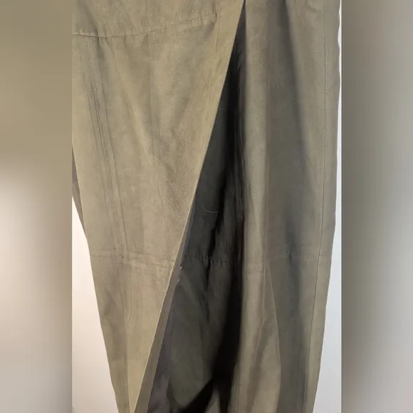 Luxe Olive Suede-Like Midi Skirt ✨ | Linea by Louis Dell’Olio XL