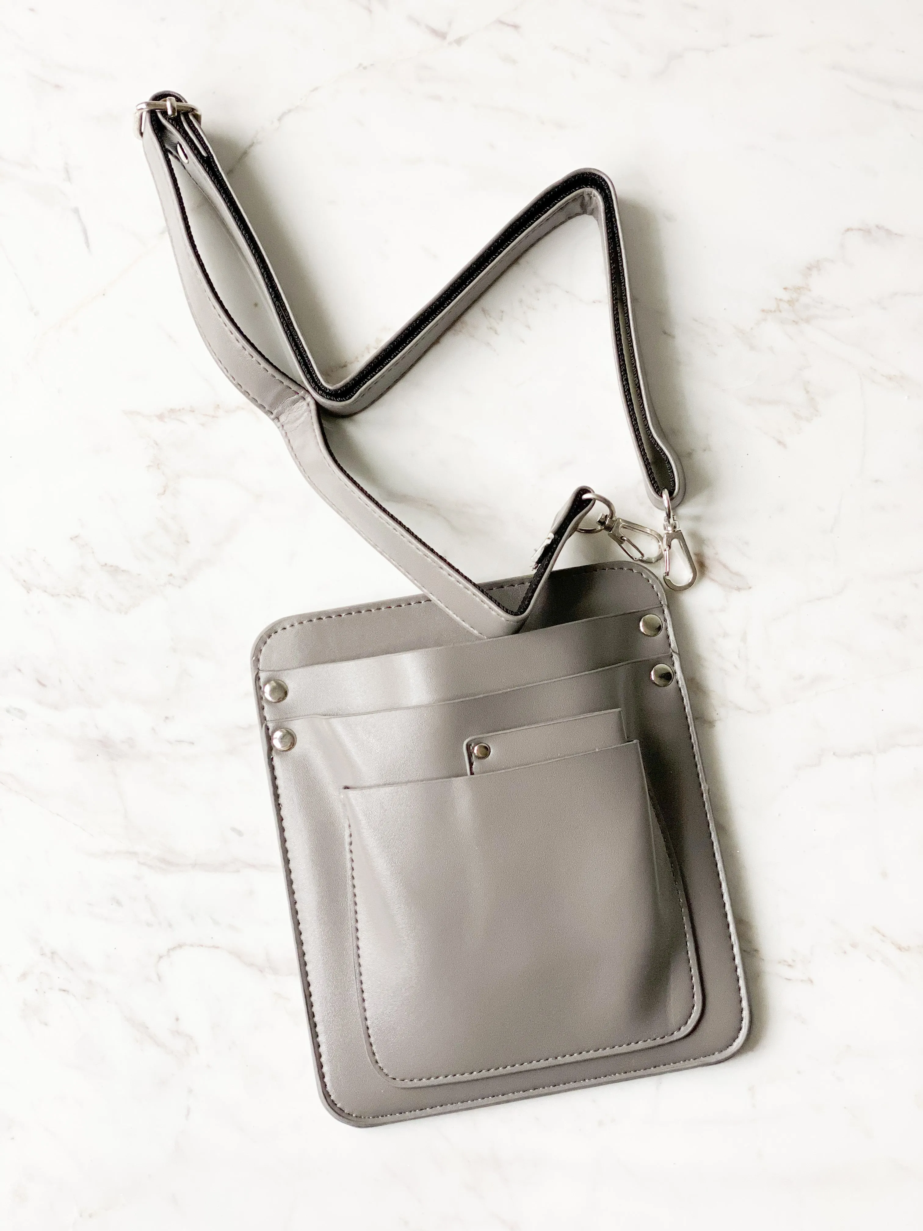 Luxury Leather Florist Bag (Ivory, Grey, Black)
