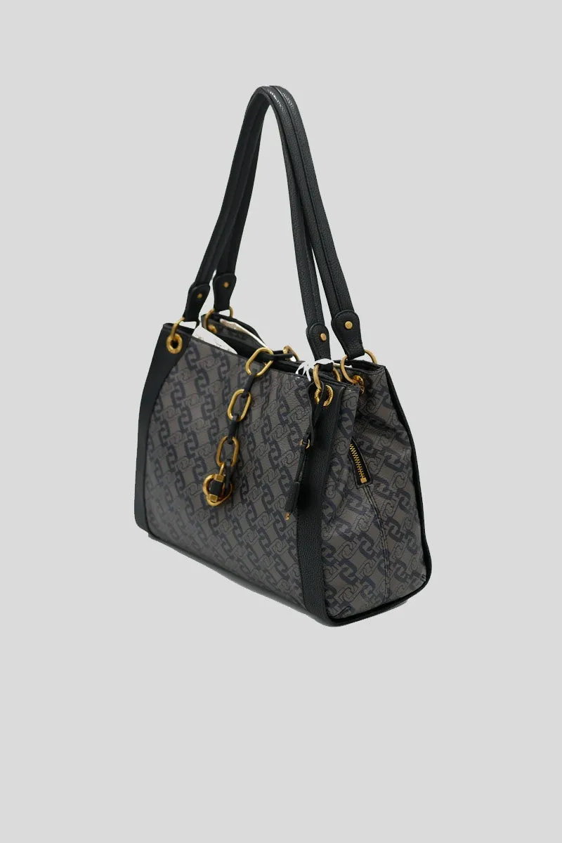 M Satchel - Logo Chain Black