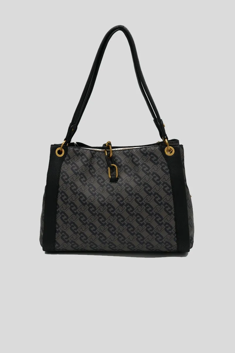 M Satchel - Logo Chain Black