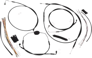 Magnum 486321 Black XR Handlebar Installation Kit with Black Fittings for 12-14in. Ape