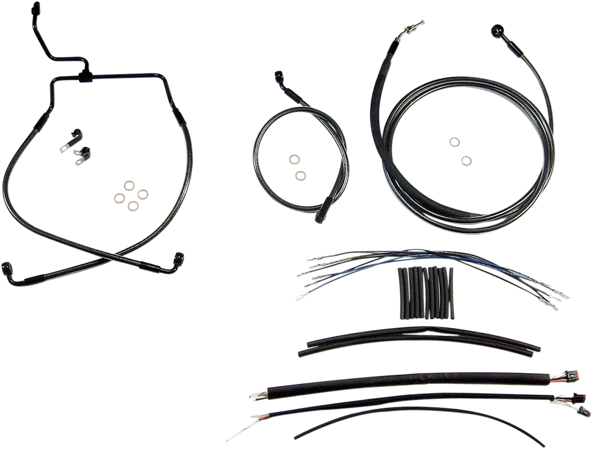 Magnum 487332 Black Pearl Handlebar Installation Kit for 15-17in. Ape