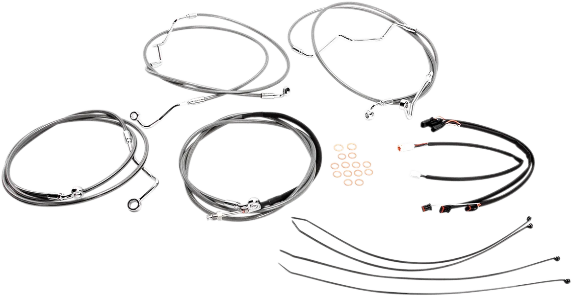 Magnum 589692 Stainless Steel XR Handlebar Installation Kit for 15-17in. Ape