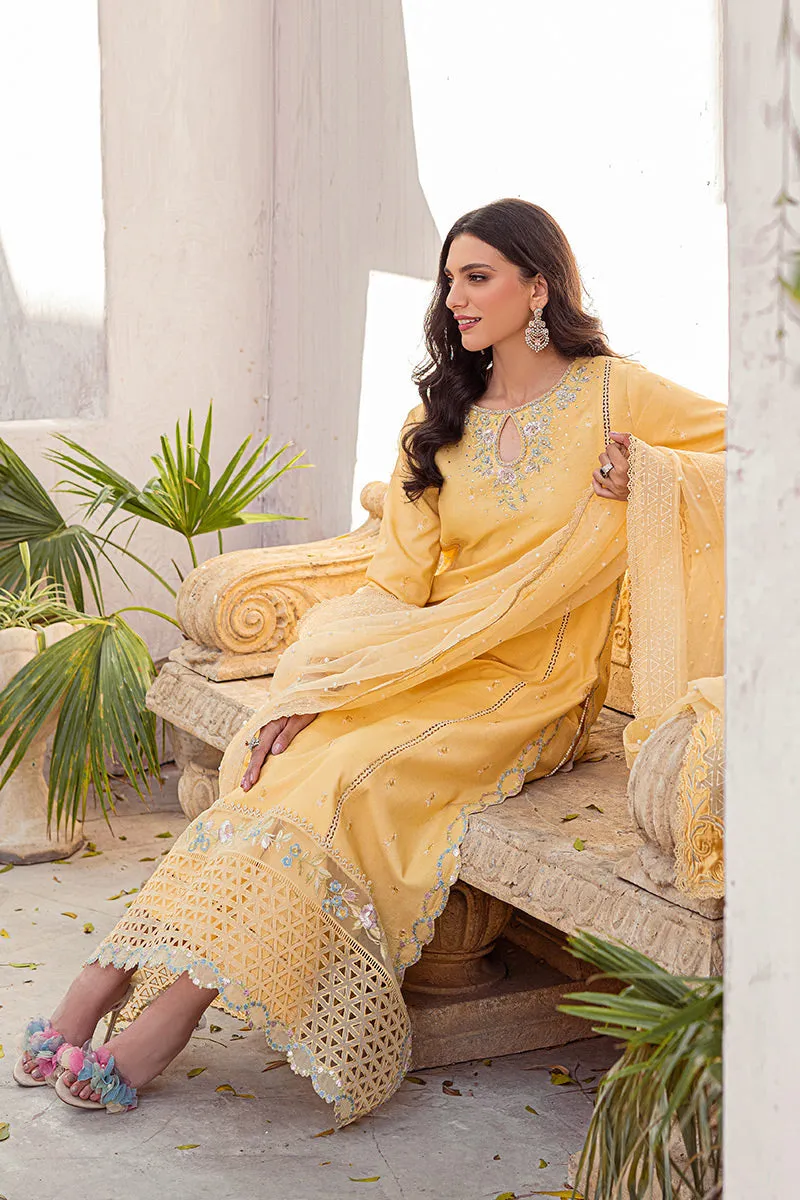 MANGO SORBET MLE22-01 | Mushq Eid Pret Drop 2 | 3Pc Cotton Net Suit