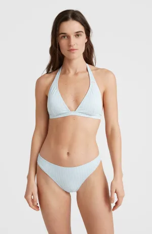 Marga - Cruz Halter Bikini Set | Blue Simple Stripe