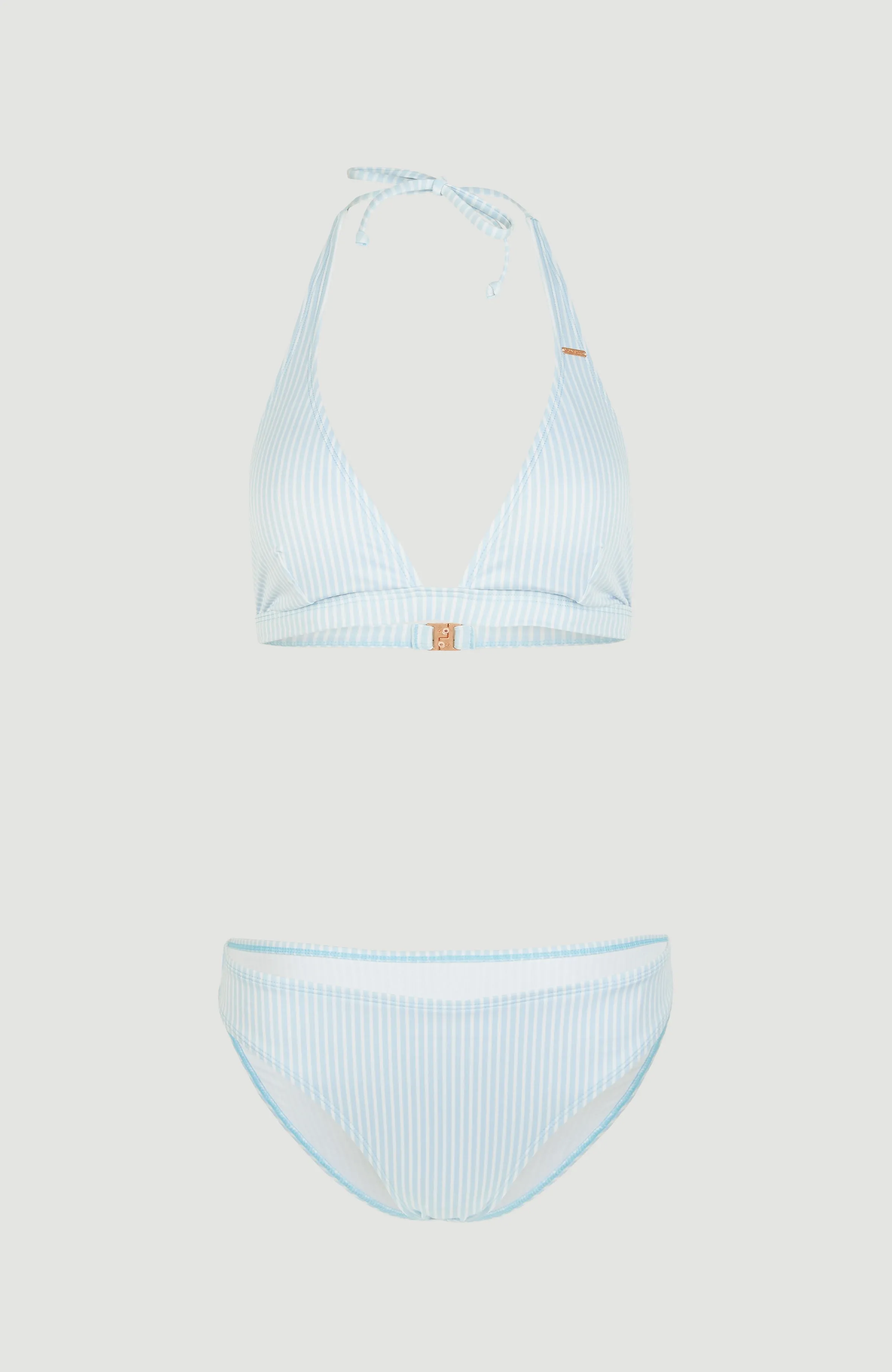Marga - Cruz Halter Bikini Set | Blue Simple Stripe