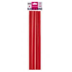Meeco Slide Binder 5mm Red 10 Pack