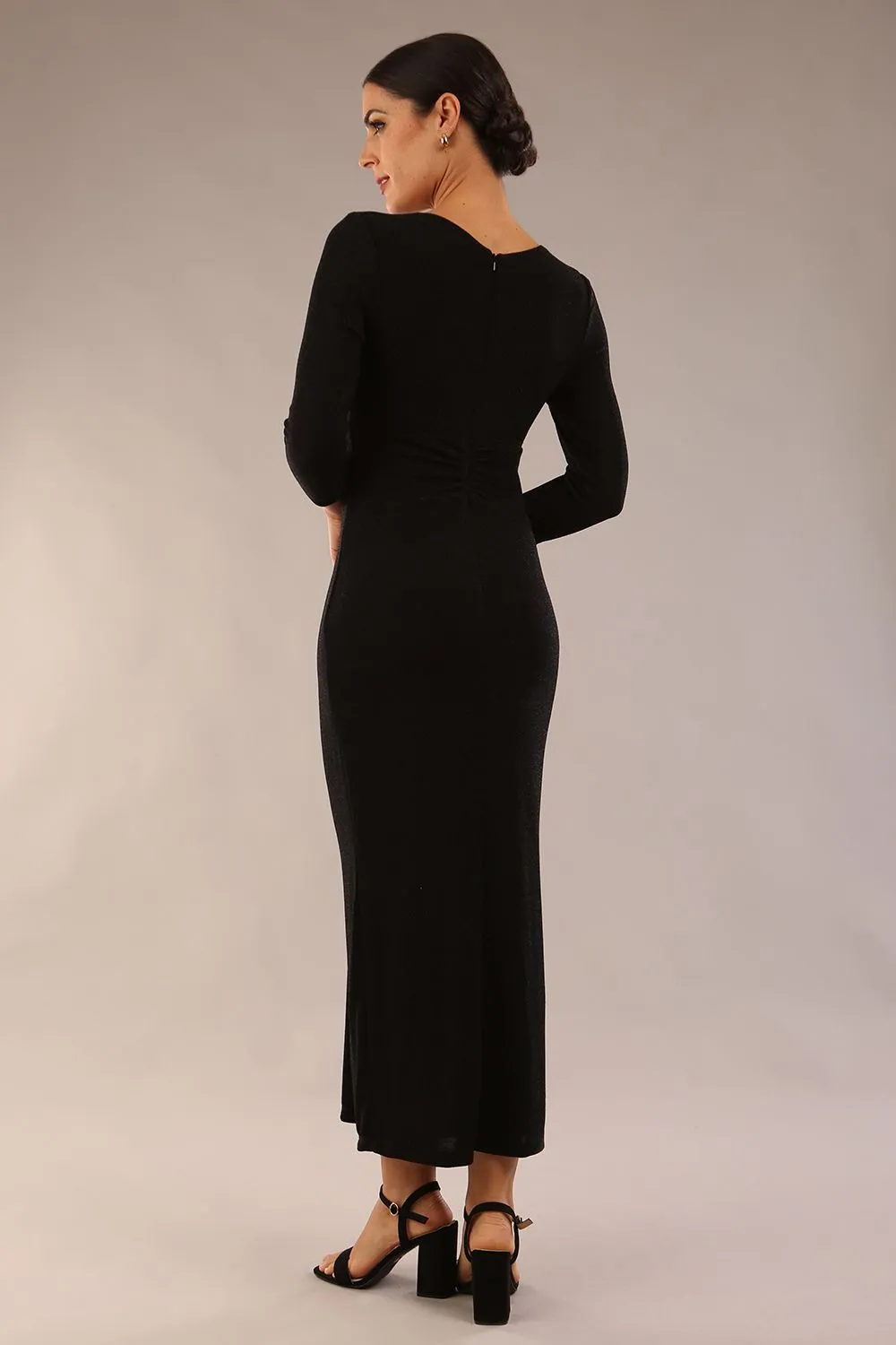 Melody 3/4 Sleeve Sparkle Midaxi Dress