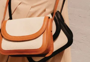 Mesch Caramel and Canvas Crossbody