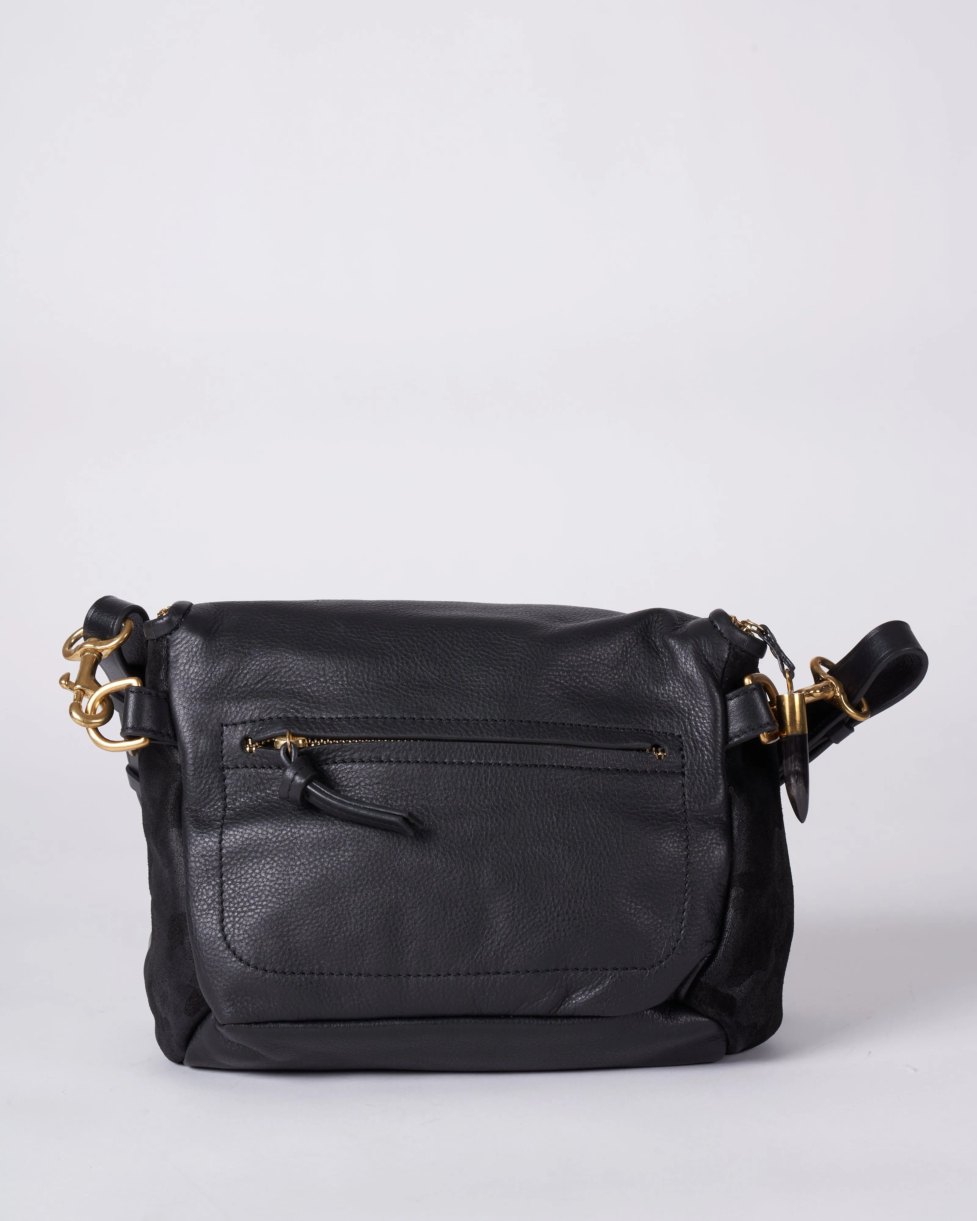 mini windbourne - black camo suede