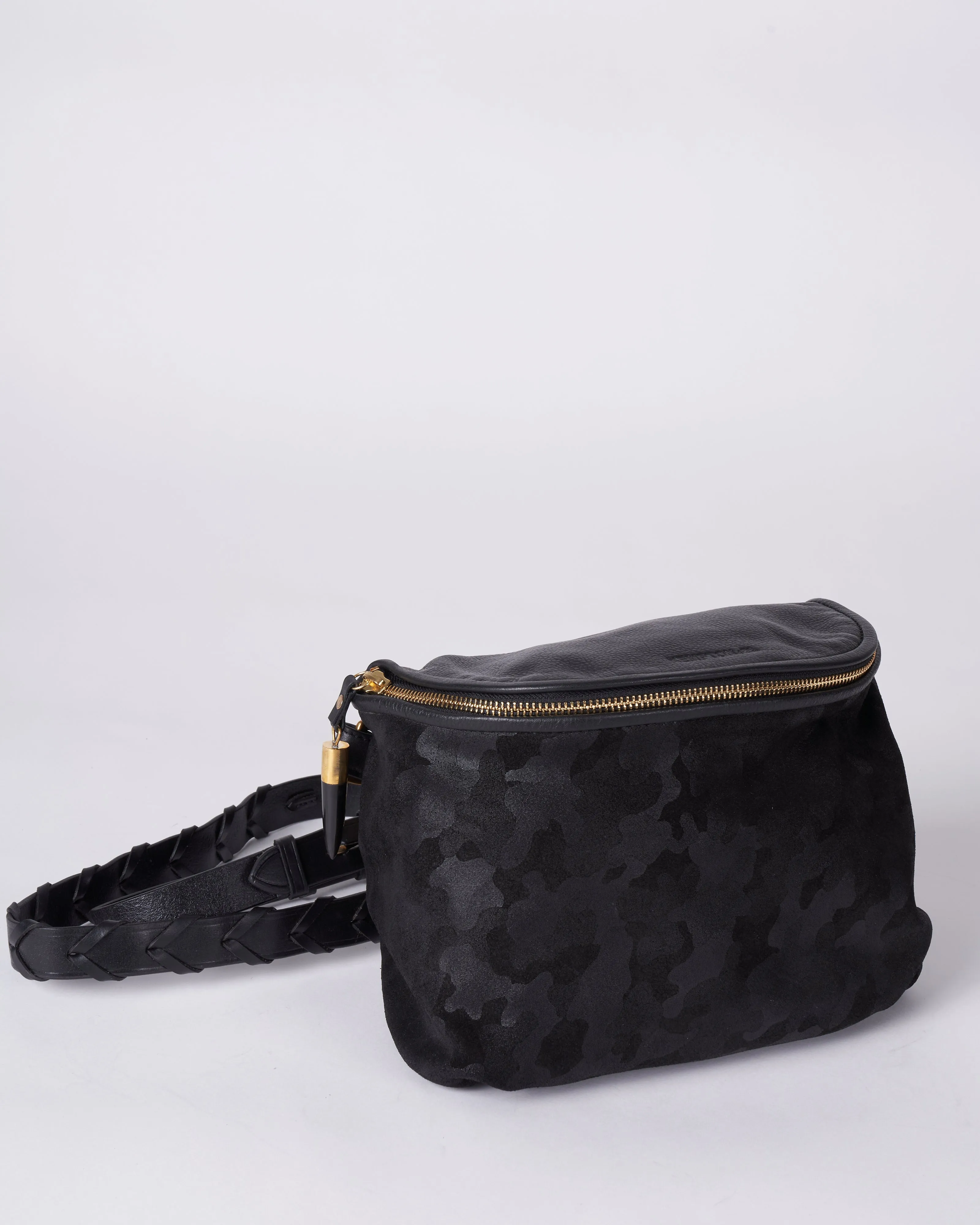 mini windbourne - black camo suede