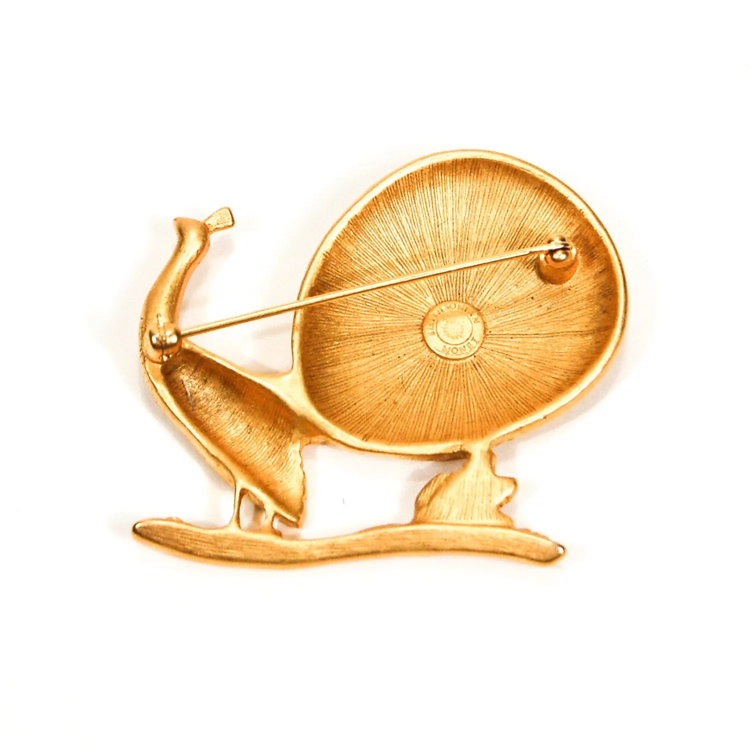Monet Gold Peacock Brooch, Pin, Smithsonian Museum Replica, Designer Vintage Jewelry, 1980s Era