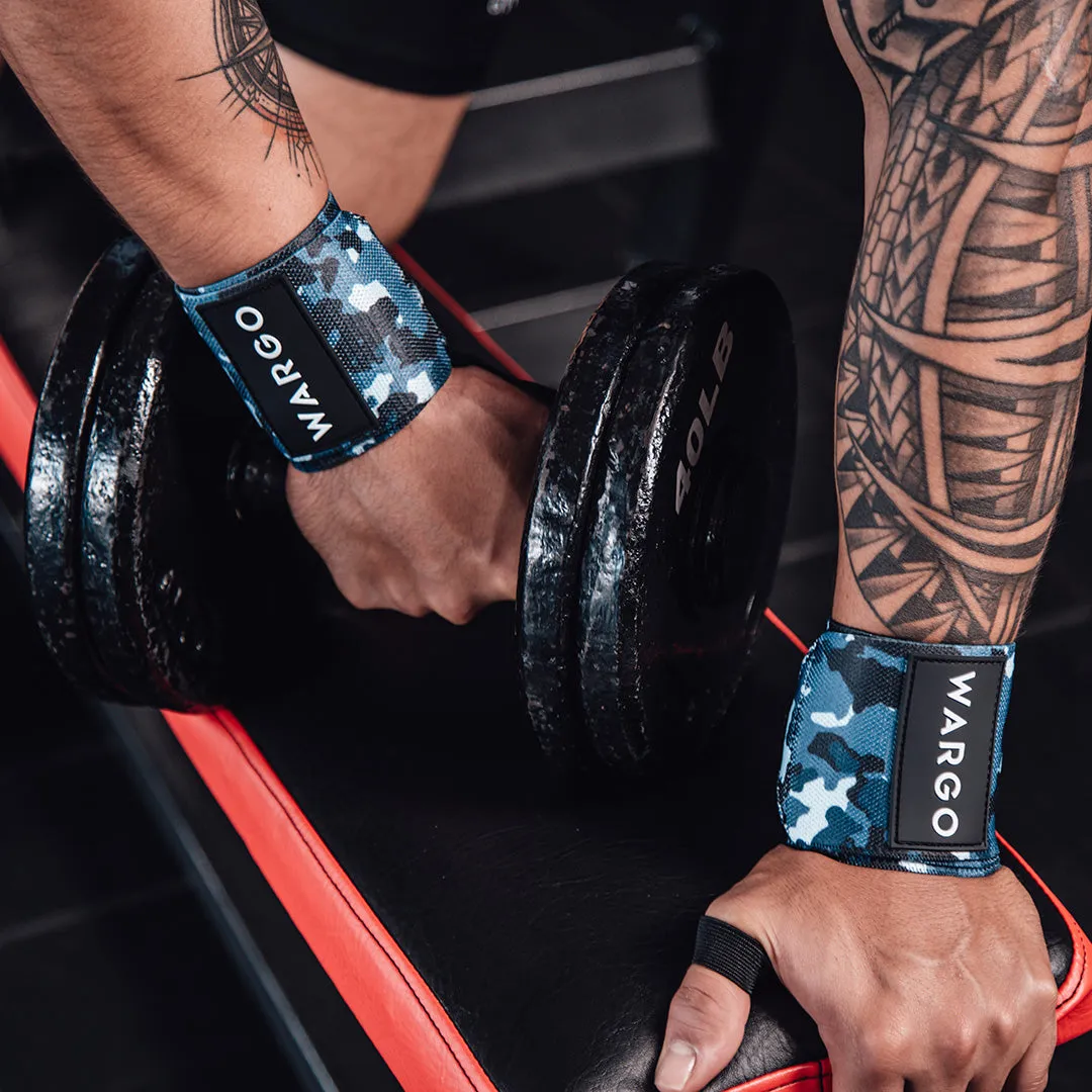 MUÑEQUERAS PARA GYM - BLACK FUCSIA STRIPE