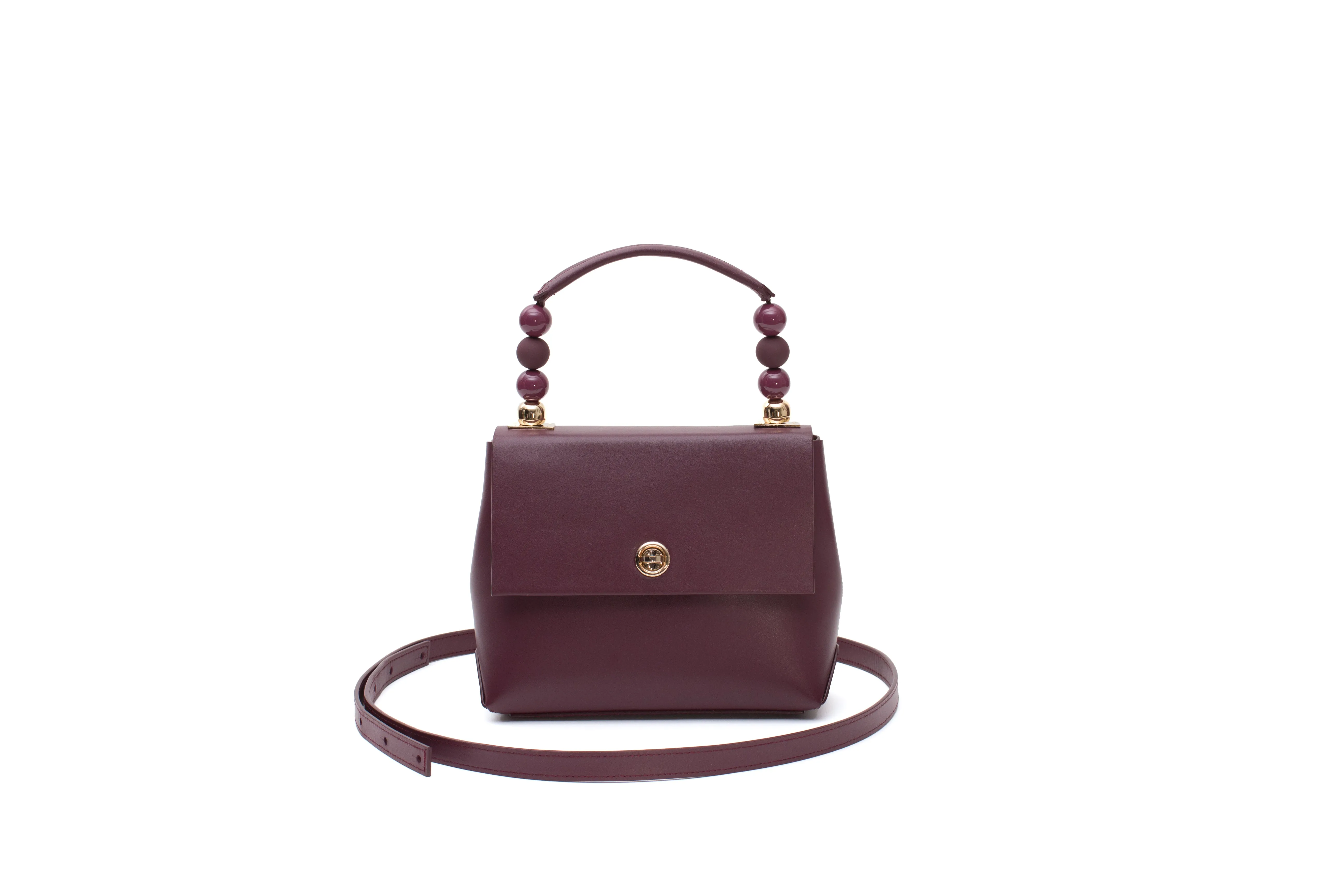 Nº48 Carré Top Handle Mini - Bordeaux