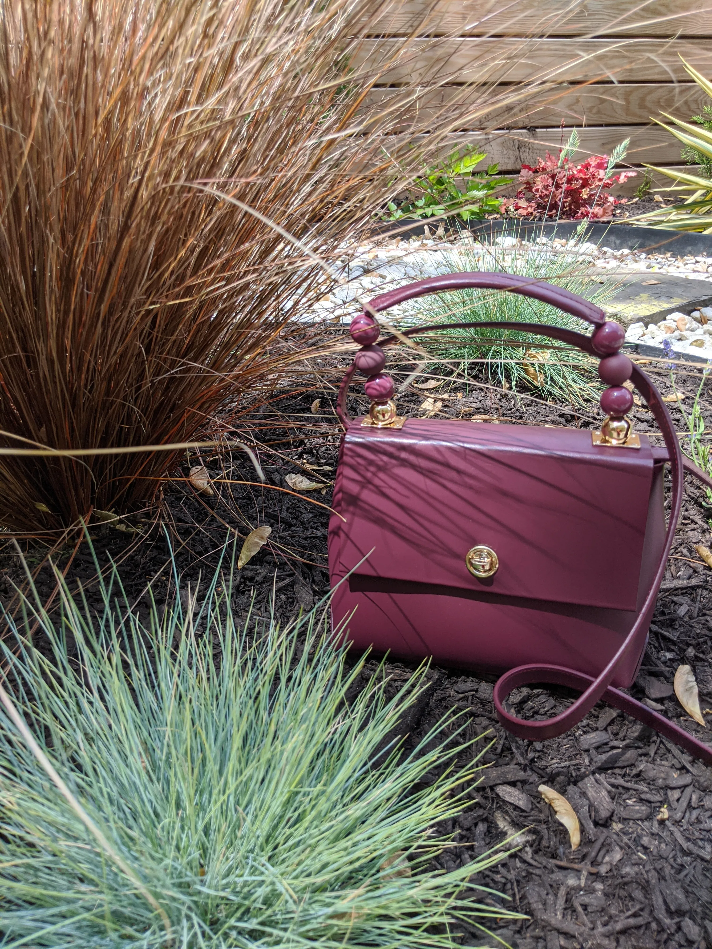 Nº48 Carré Top Handle Mini - Bordeaux