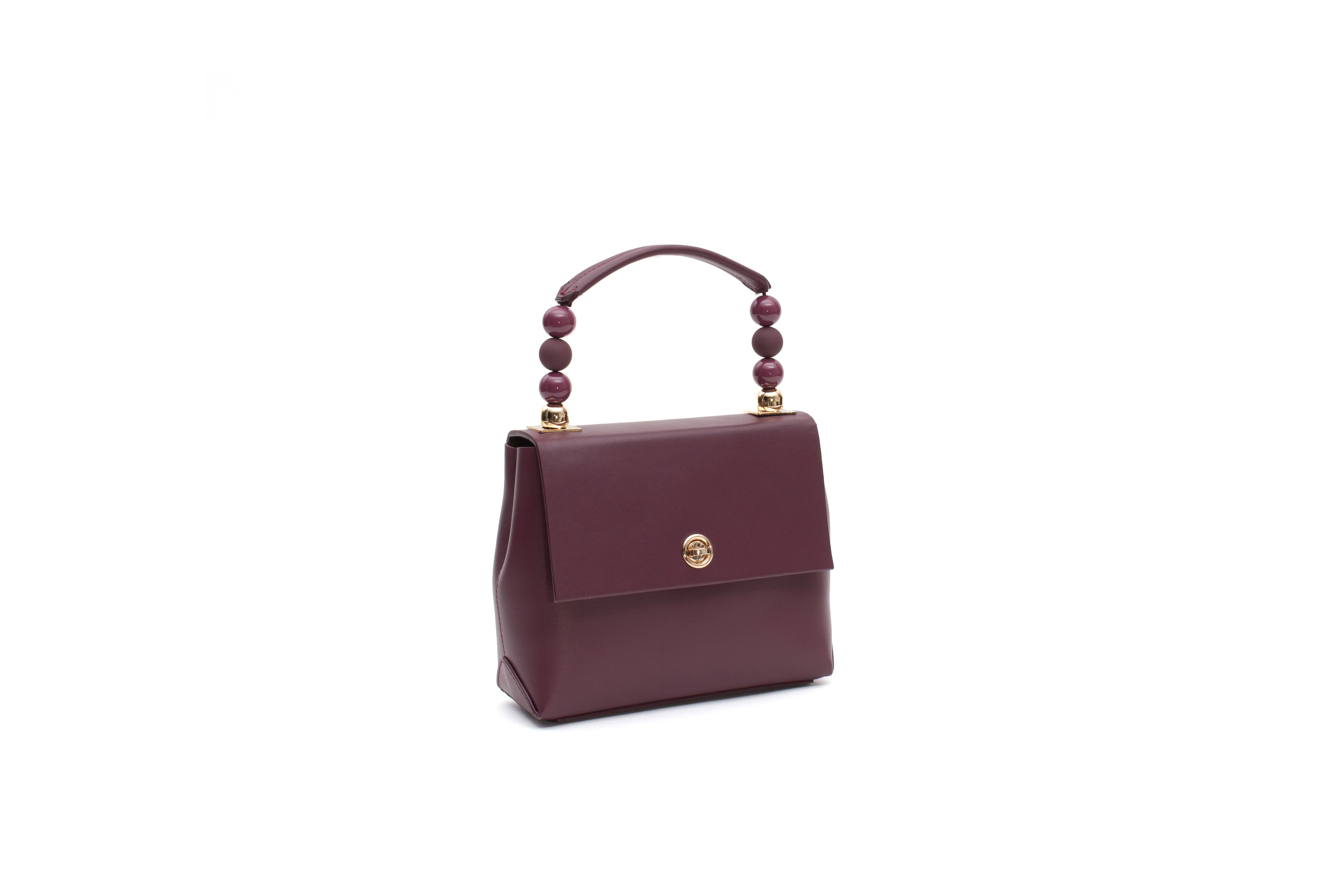 Nº48 Carré Top Handle Mini - Bordeaux