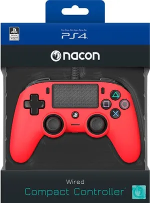 Nacon - Wired Compact Controler for PS4 (Red)