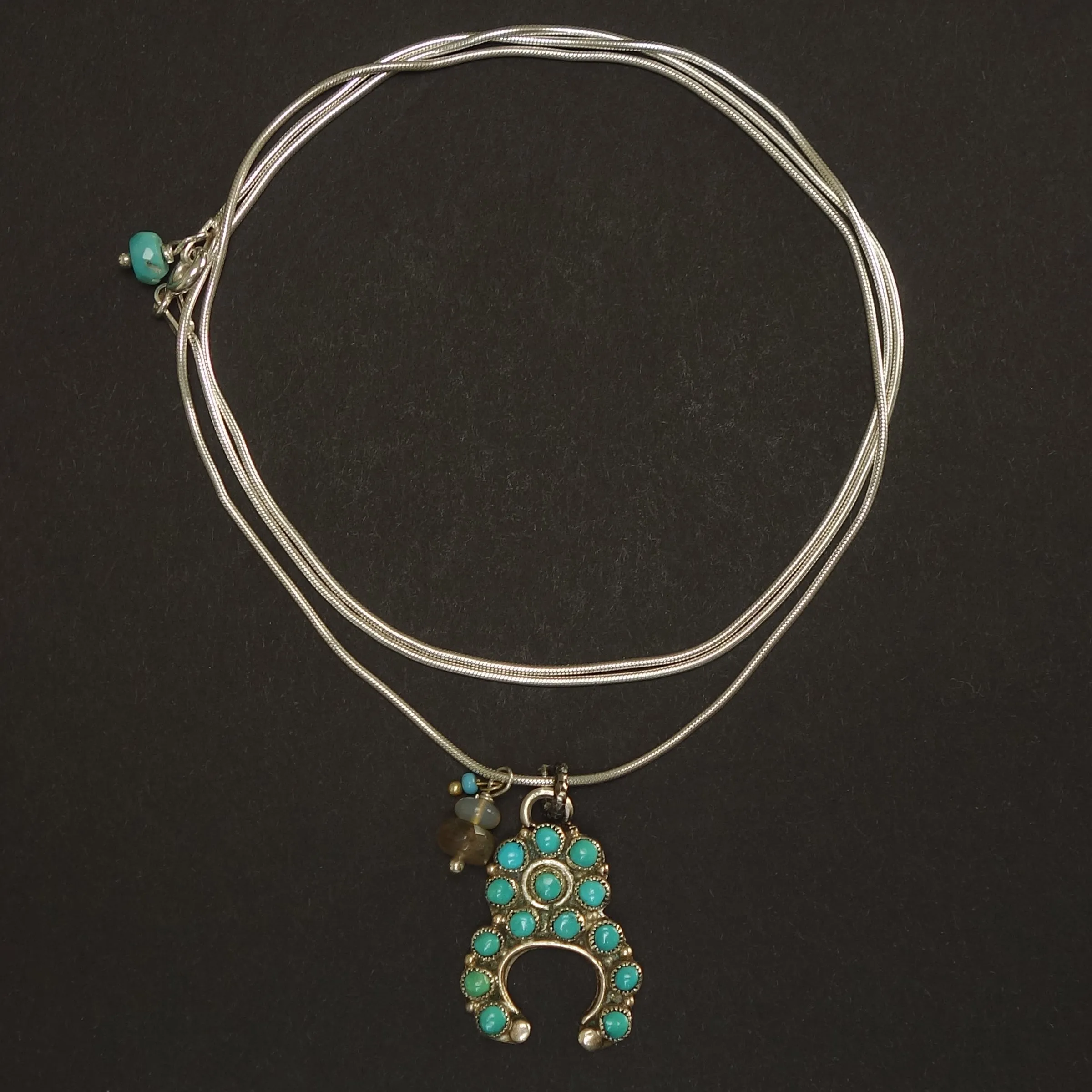 Navajo Naja with opal necklace