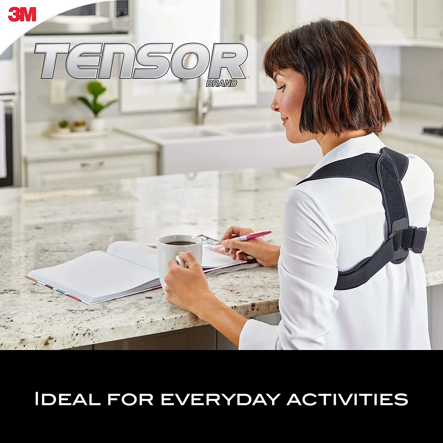 New in package! Tensor Posture Corrector, Adjustable Back Support, for Women and Men, Helps Promote Proper Posture, Black