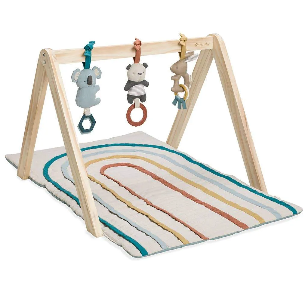 NEW Itzy Ritzy Activity Gym Wooden Gym with Toys
