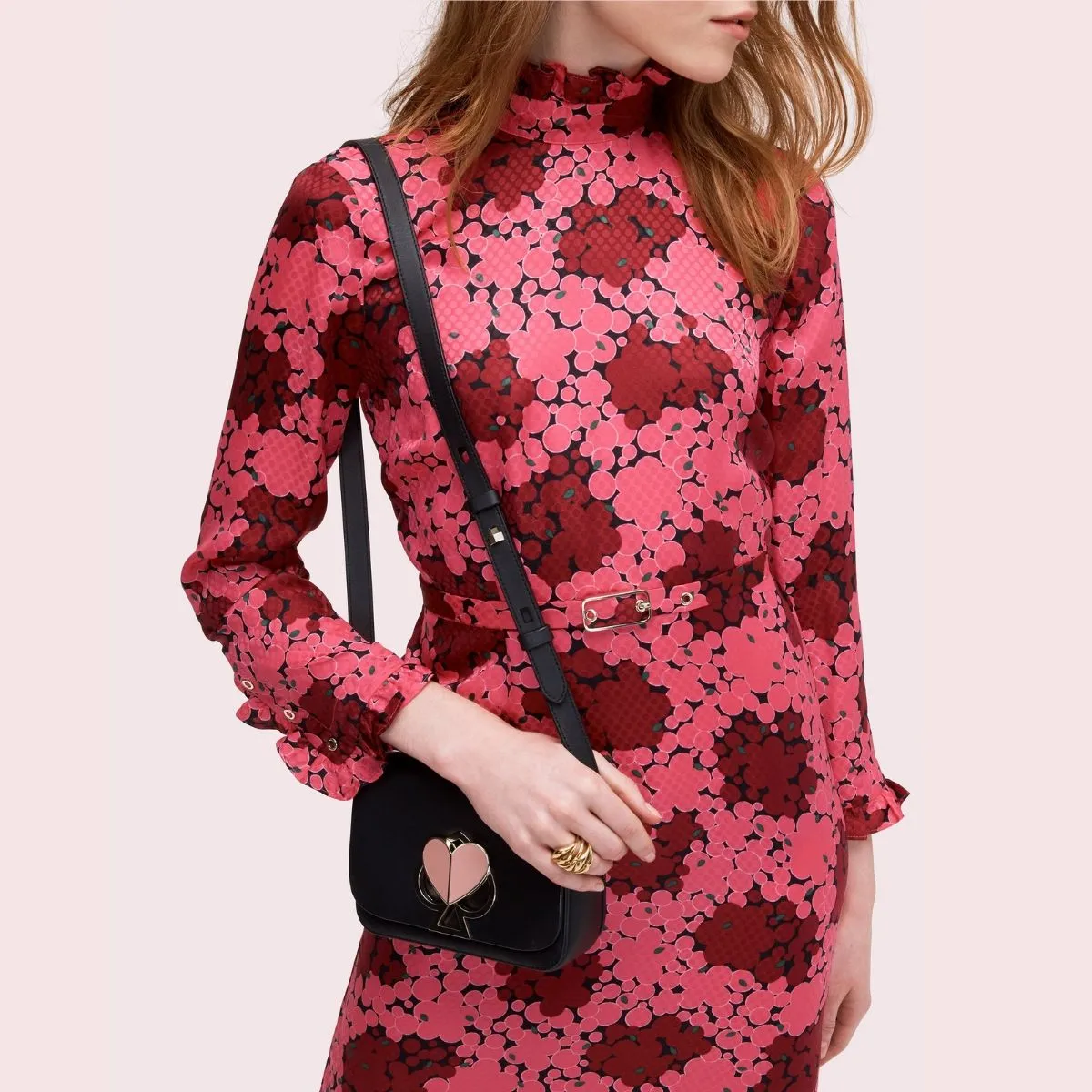 Nicola Twistlock Small Black Shoulder Bag
