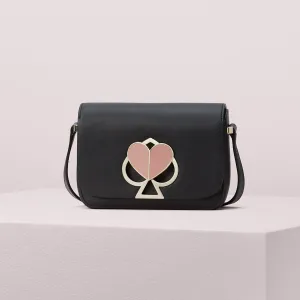 Nicola Twistlock Small Black Shoulder Bag