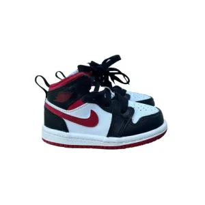 Nike Air Jordan 1 Mid TD White Gym Red Black 640735-122 Baby Toddler Size 5C
