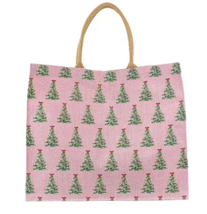 Noelle Tree Carryall Tote - Light Pink/Multi