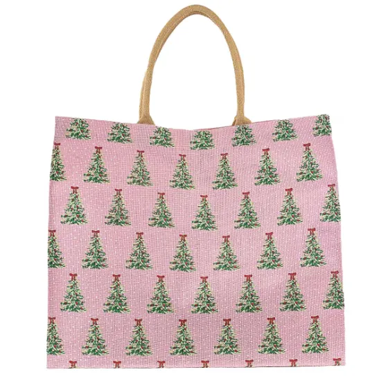 Noelle Tree Carryall Tote - Light Pink/Multi