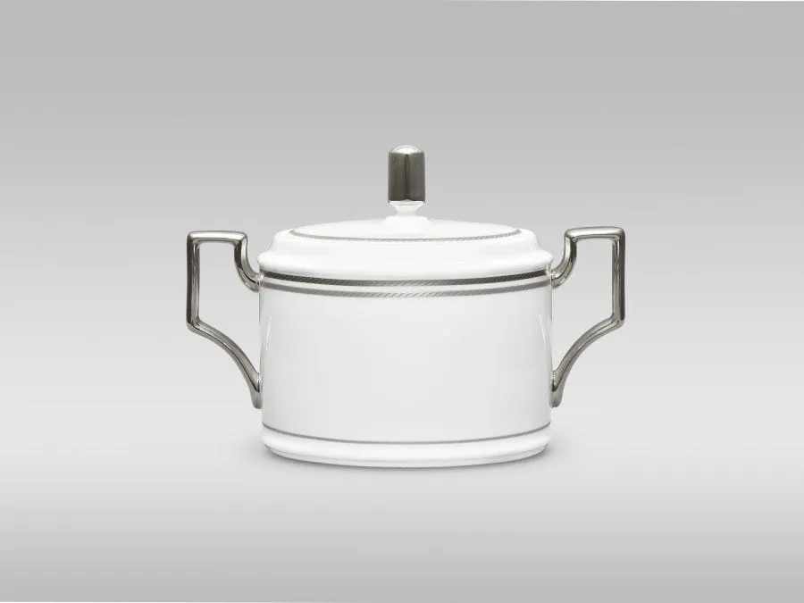 Noritake Aidan Platinum Sugar & Lid 390ml AID036