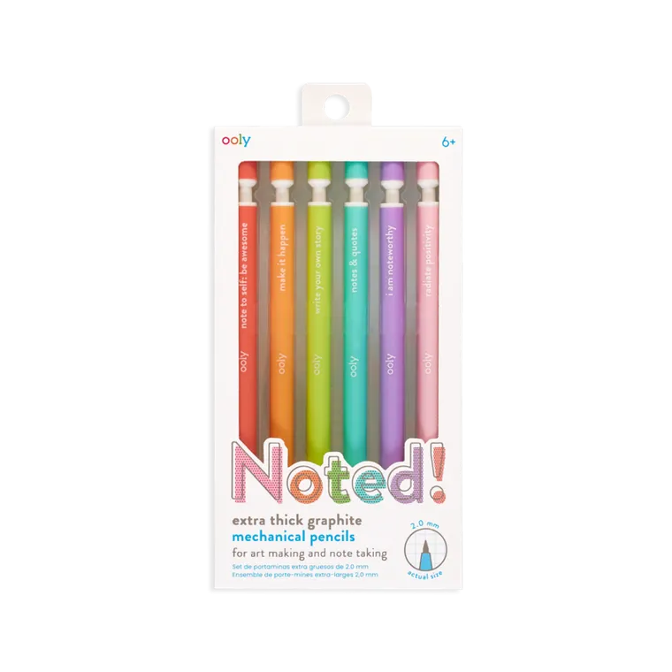 Noted! Graphite Mechanical Pencils - Set of 6
