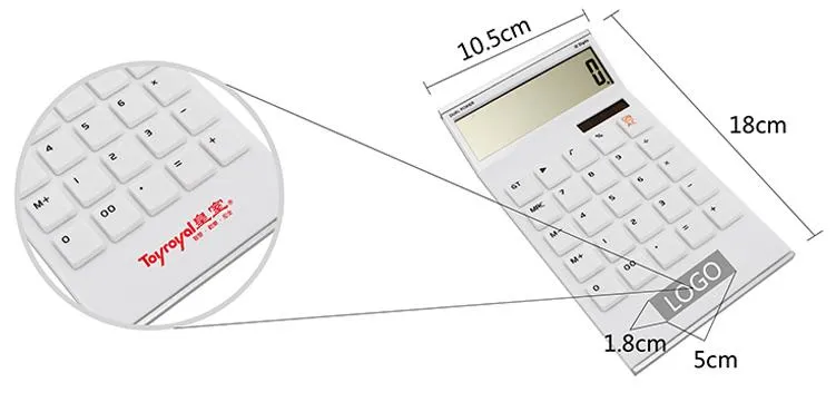 Office Calculator With White Buttons