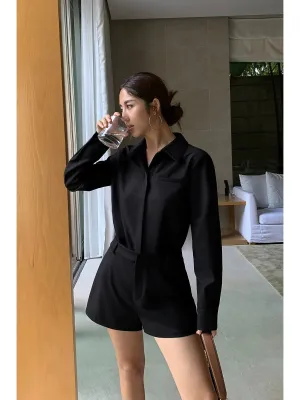 Office Shirt Style Jumpsuit