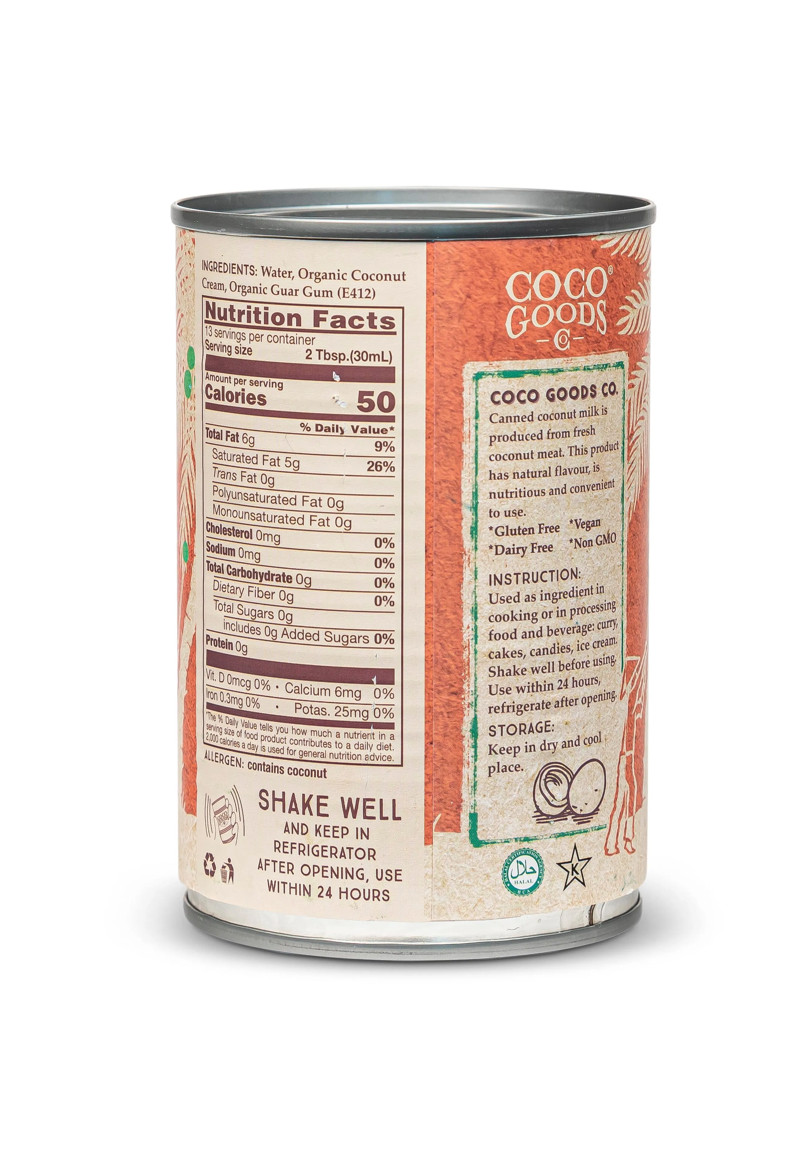 Organic Coconut Cream 13.5 fl. oz