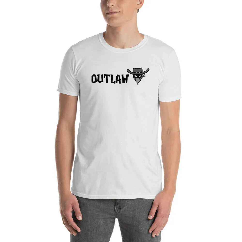 Outlaw T Shirt White Outlaw One Word T Shirt for Men