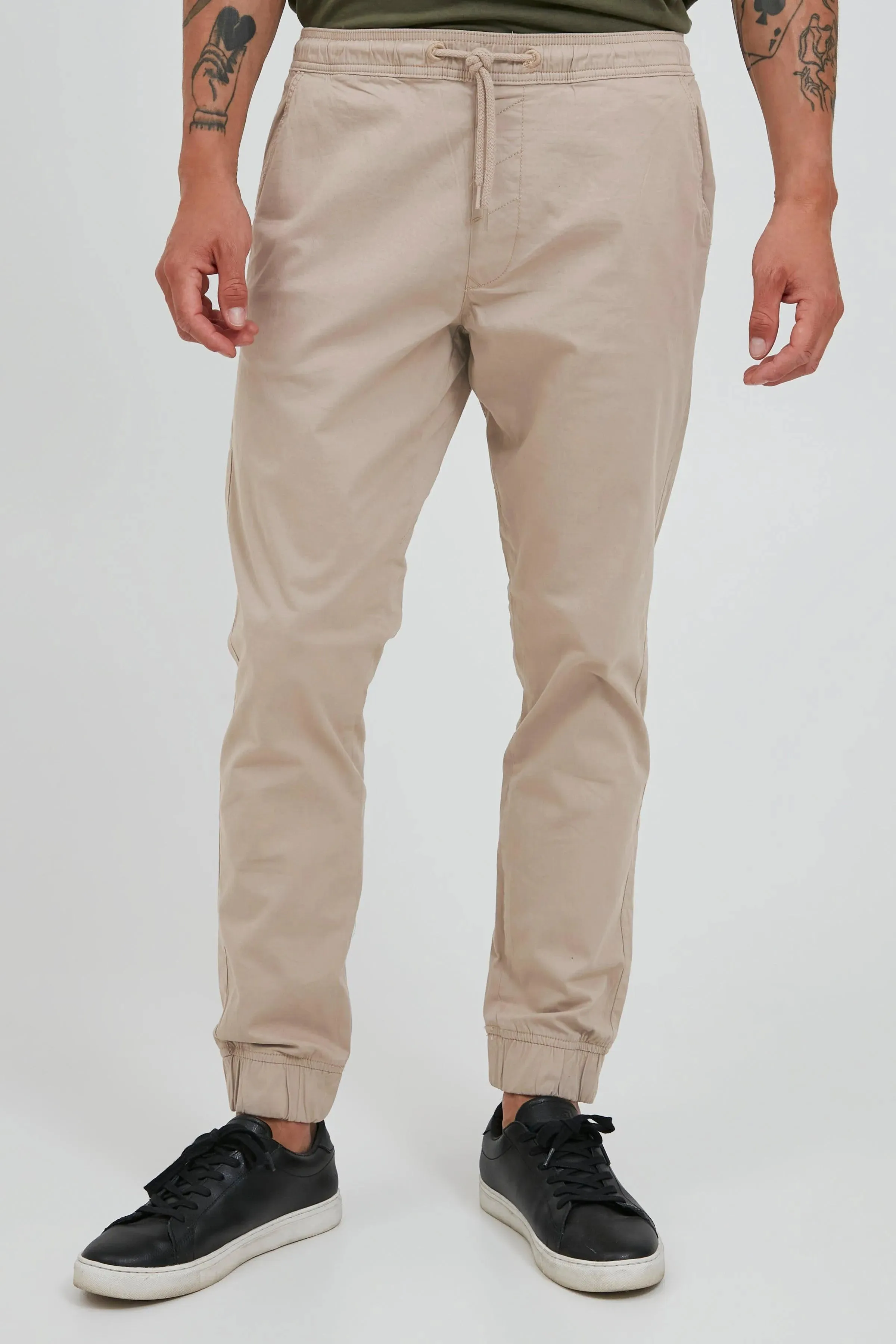 Pantalones Slim-Truc Cuff Simple Taupe