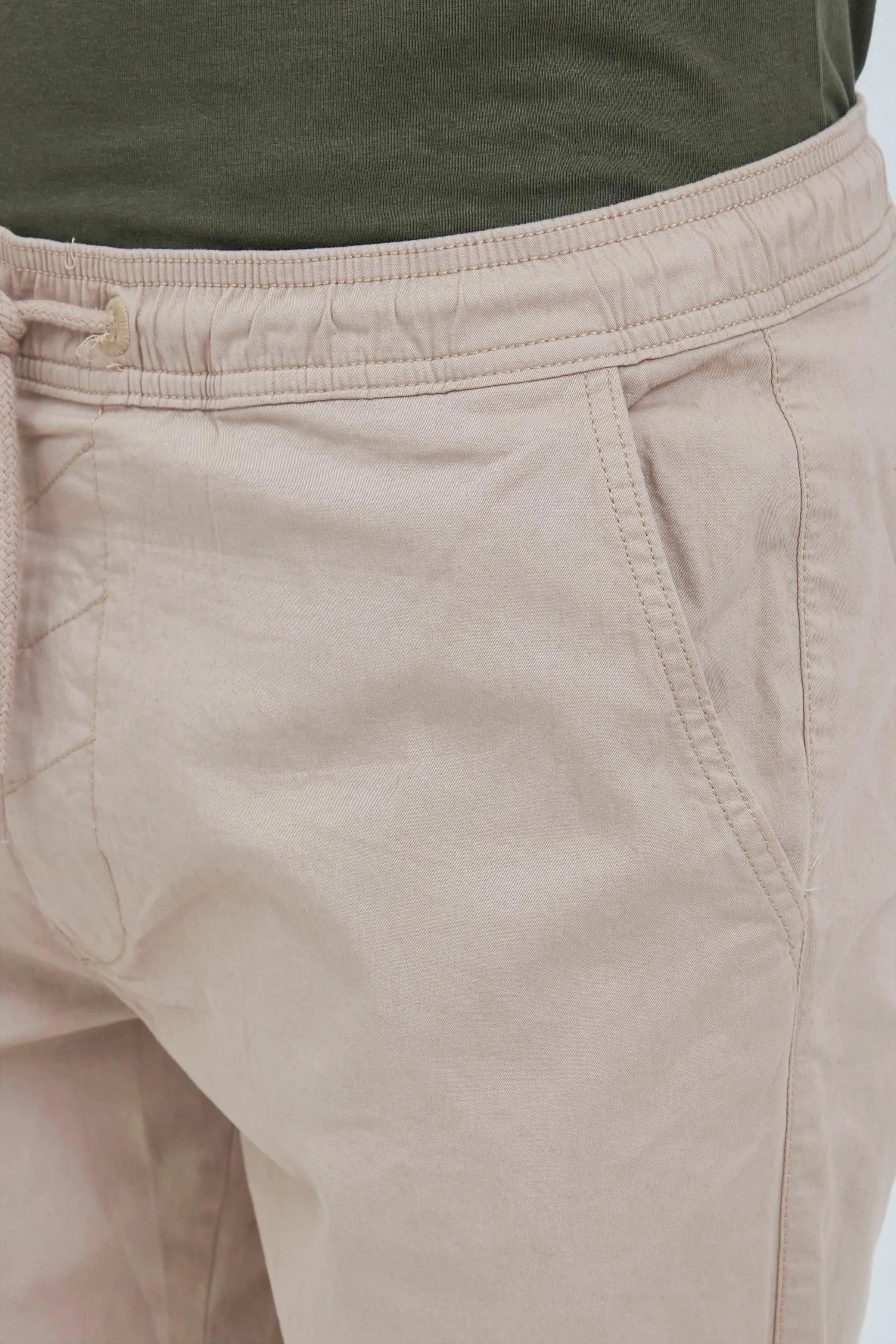 Pantalones Slim-Truc Cuff Simple Taupe