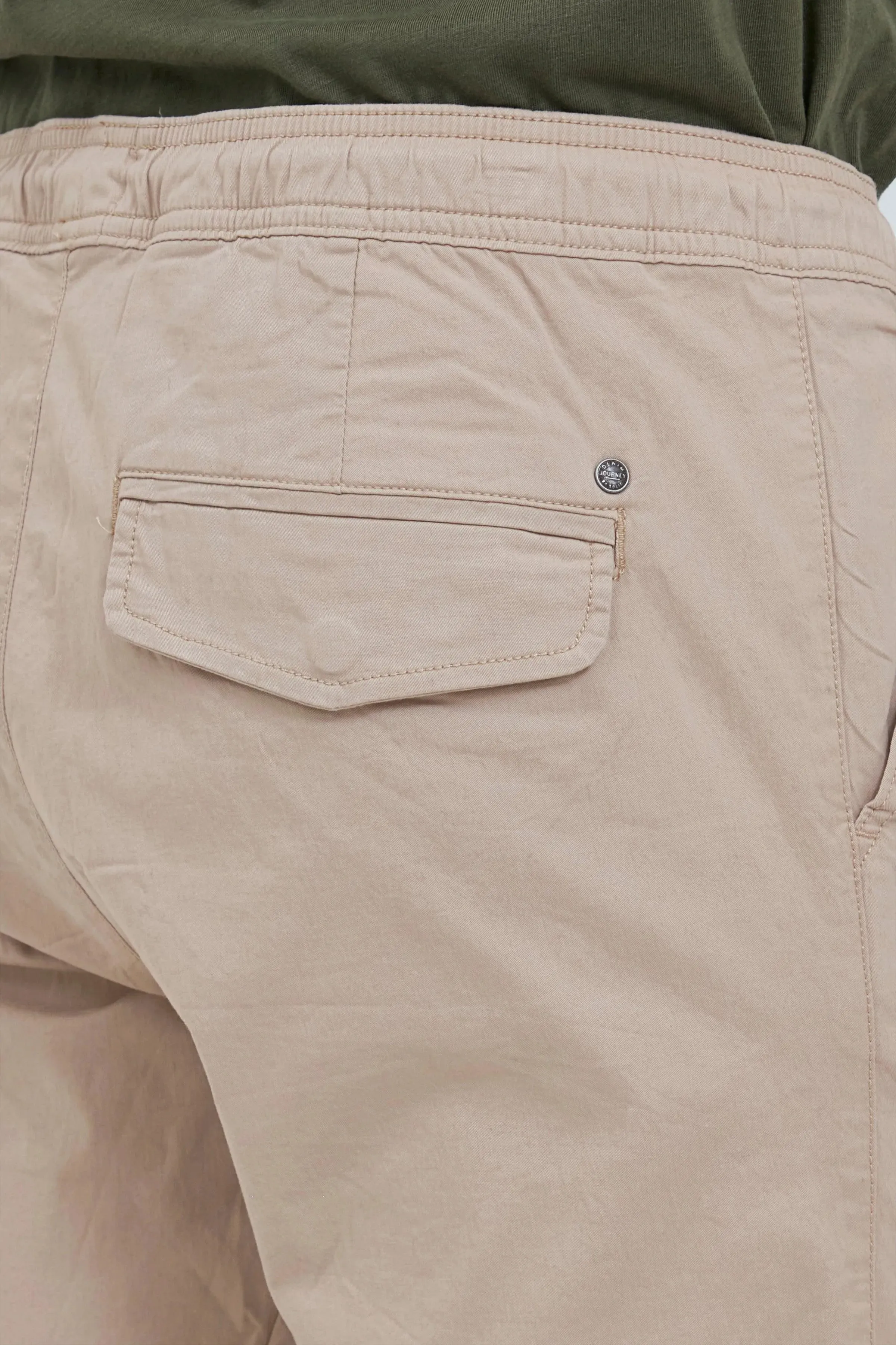 Pantalones Slim-Truc Cuff Simple Taupe
