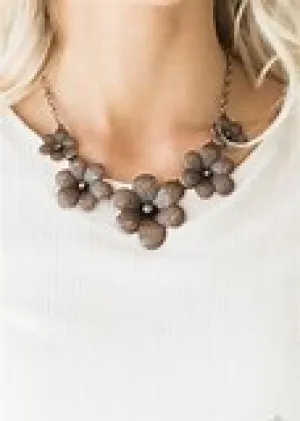 Paparazzi - Secret Garden - Copper  Floral Pedal Necklace