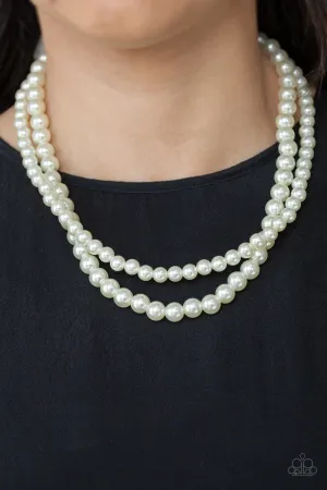 Paparazzi - Woman Of The Century - White Pearl Necklace