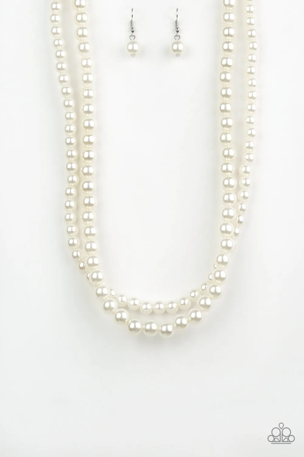 Paparazzi - Woman Of The Century - White Pearl Necklace