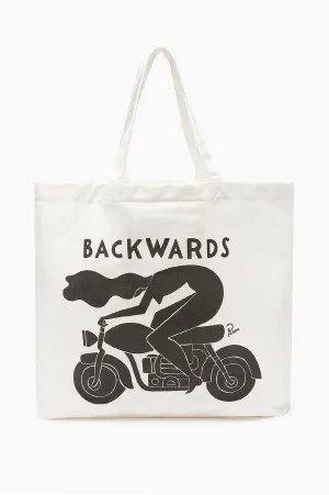 PARRA BACKWARDS TOTE BAG OFF WHITE