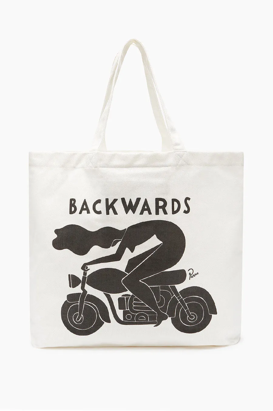 PARRA BACKWARDS TOTE BAG OFF WHITE